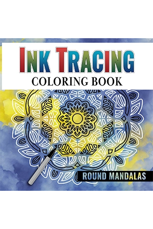Ink Tracing Coloring Book - Round Mandalas